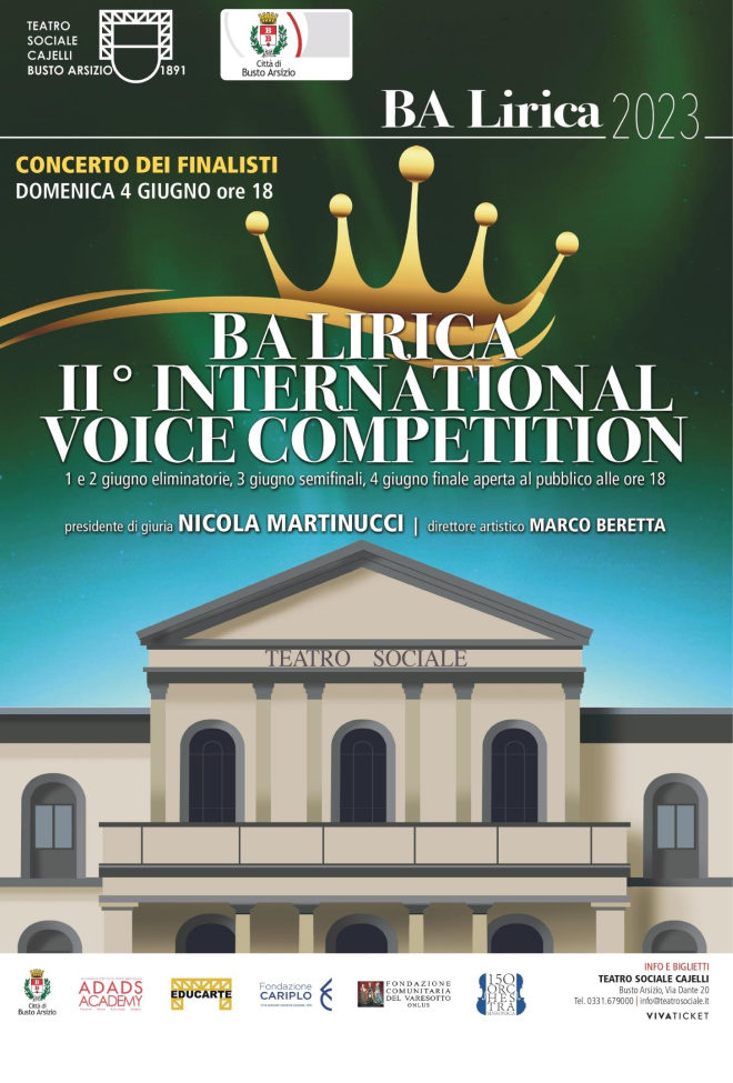 BA Lirica II International voice competition – GIUGNO 2023